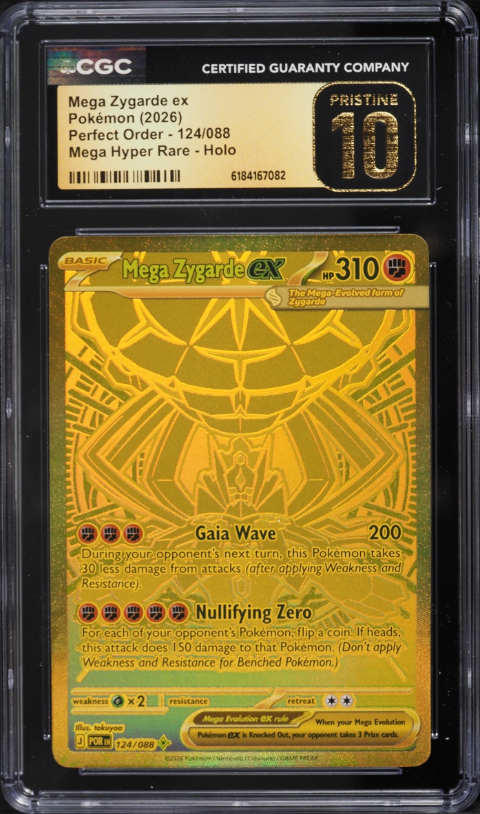 2026 Pokemon Mega Evolution Perfect Order MHR Mega Zygarde EX #124 CGC 10 PRISTINE