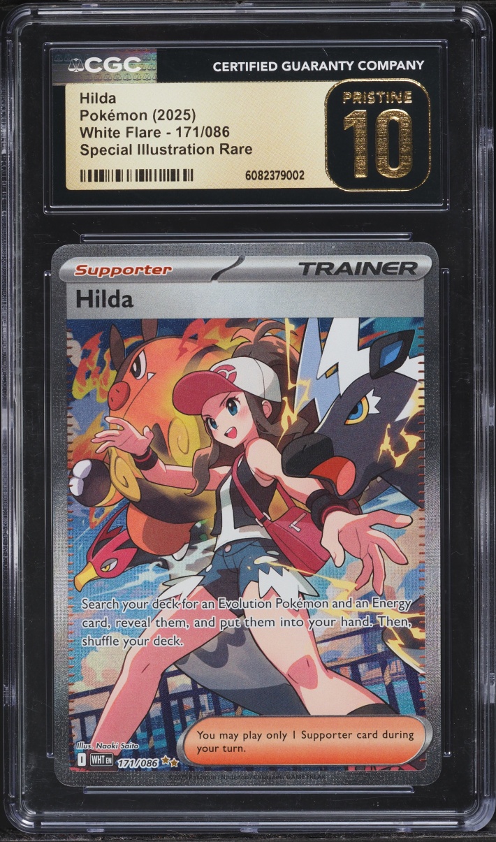 2025 Pokemon Scarlet & Violet White Flare SIR Hilda #171 CGC 10 PRISTINE