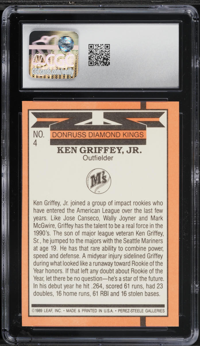 1990 Donruss Ken Griffey Jr. #4 CGC 7 NRMT