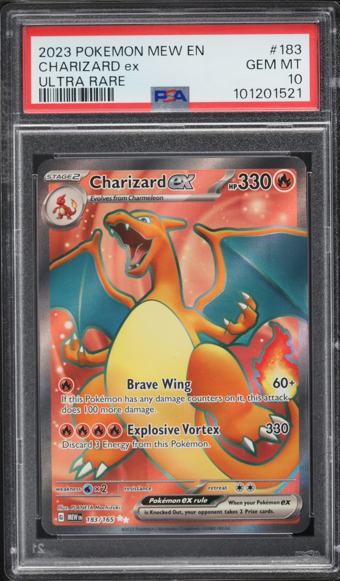 2023 Pokemon Scarlet & Violet 151 Full Art Charizard ex #183 PSA 10 GEM MINT