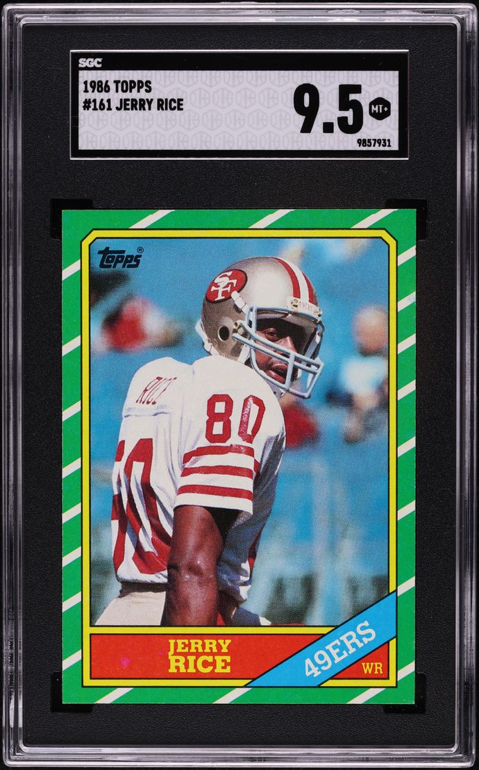 1986 Topps Football Jerry Rice ROOKIE #161 SGC 9.5 MINT+