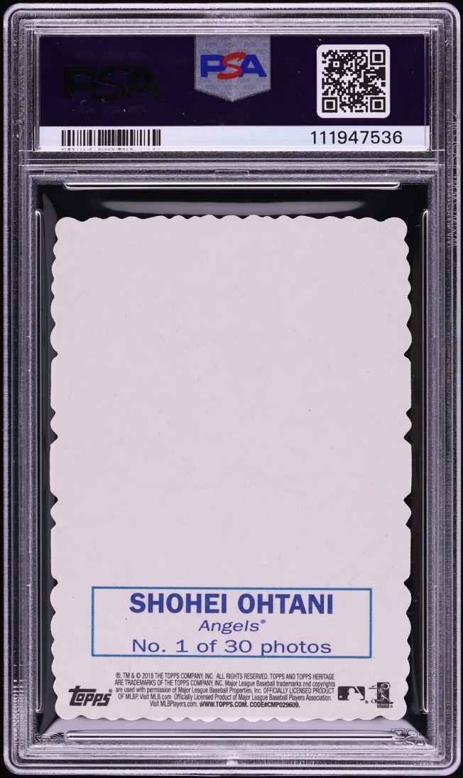 2018 Topps Heritage '69 Deckle Edge Die-Cut Shohei Ohtani ROOKIE #1 PSA 10 GEM MINT
