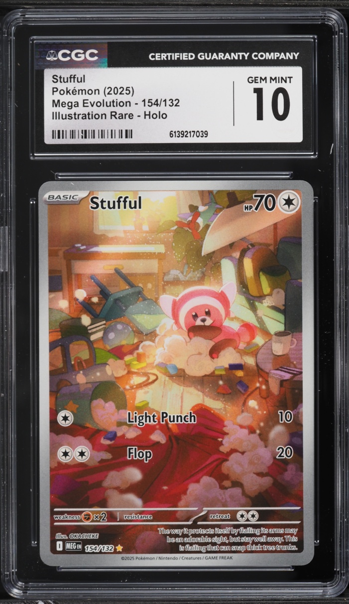 2025 Pokemon Mega Evolution IR Stufful #154 CGC 10 GEM MINT
