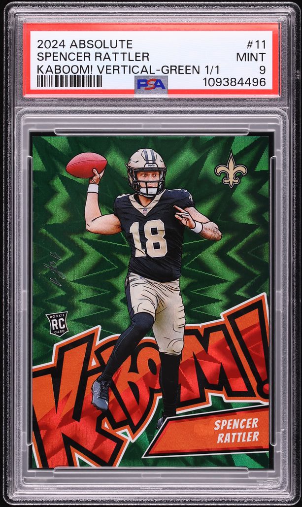 2024 Absolute Kaboom! Spencer Rattler ROOKIE 1/1 #11 PSA 9 MINT
