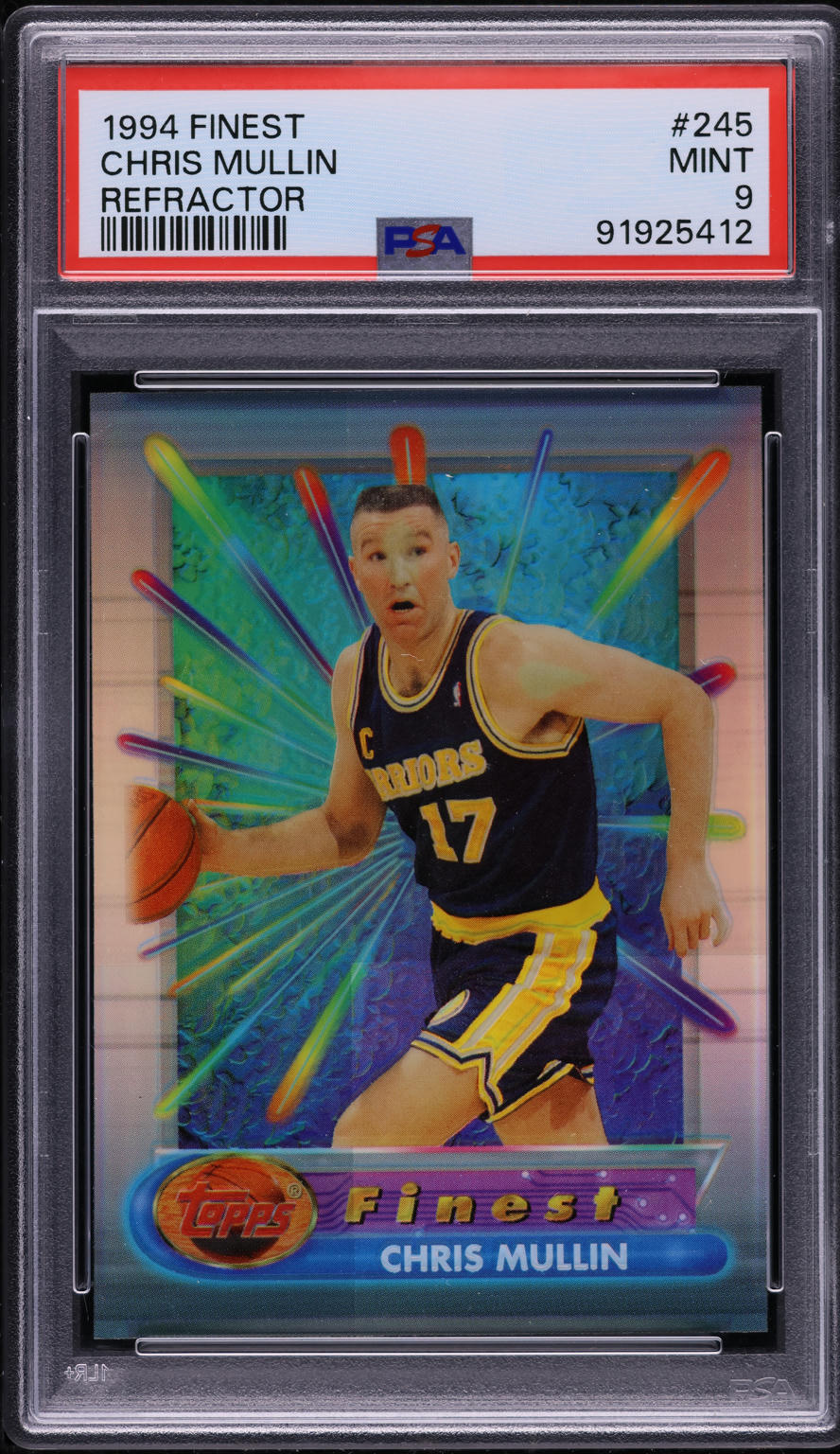 1994 Finest Refractor Chris Mullin #245 PSA 9 MINT