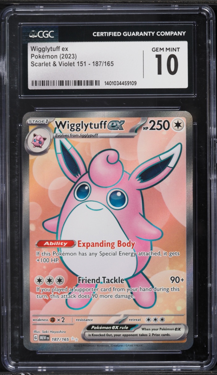 2023 Pokemon Scarlet & Violet 151 Full Art Wigglytuff Ex #187 CGC 10 GEM MINT
