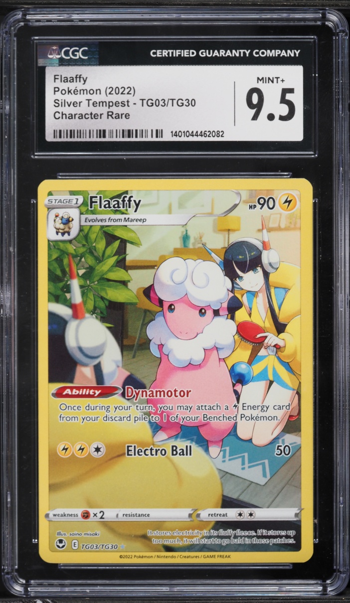 2022 Pokemon Sword & Shield Silver Tempest CHR Flaaffy #TG03 CGC 9.5 MINT+