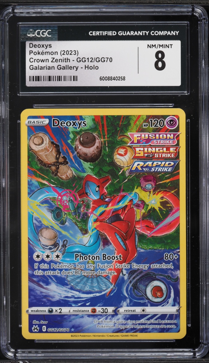 2023 Pokemon Sword & Shield Crown Zenith Galarian Gallery Alt Art Deoxys #GG12 CGC 8 NM-MT