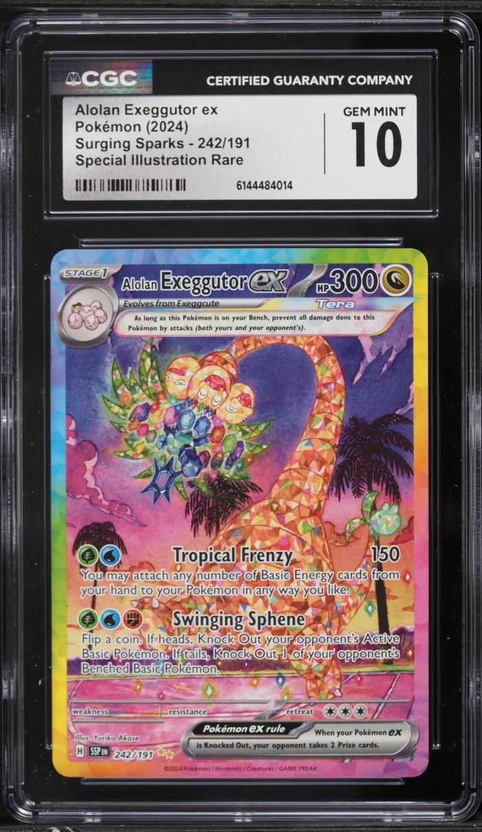 2024 Pokemon Scarlet & Violet Surging Sparks SIR Alolan Exeggutor ex #242 CGC 10 GEM MINT