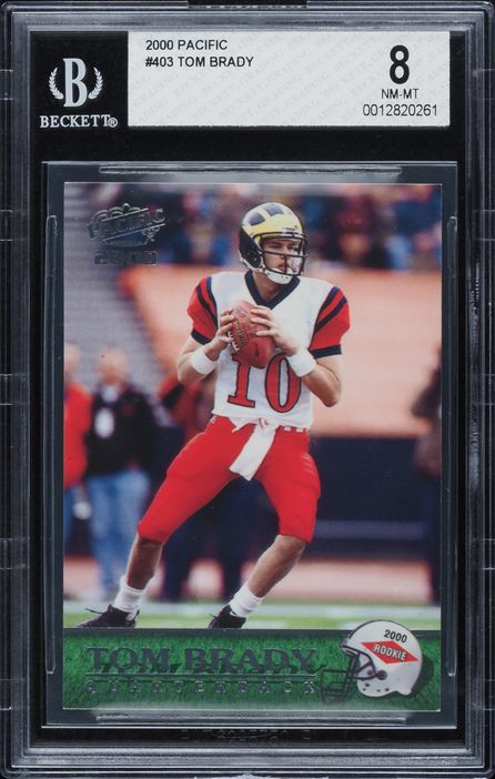 その他 2000 PACIFIC #403 TOM BRADY BGS 8.5 2000 Pacific Football Tom Brady ROOKIE #403 BGS 8 NM-MT on