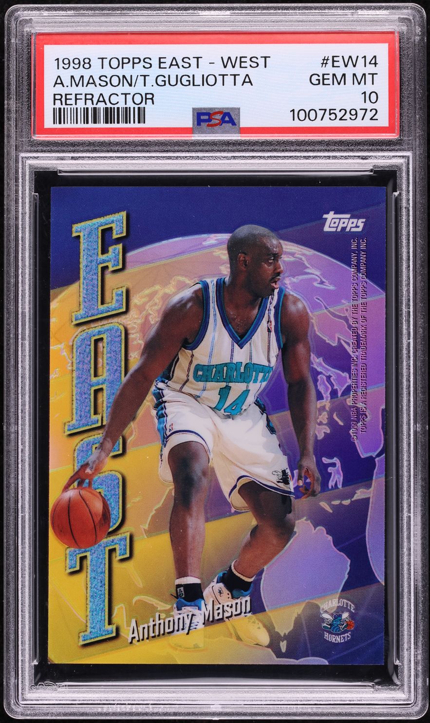 1998 Topps East West Refractor Anthony Mason Tom Gugliotta #EW14 PSA 10 GEM MINT