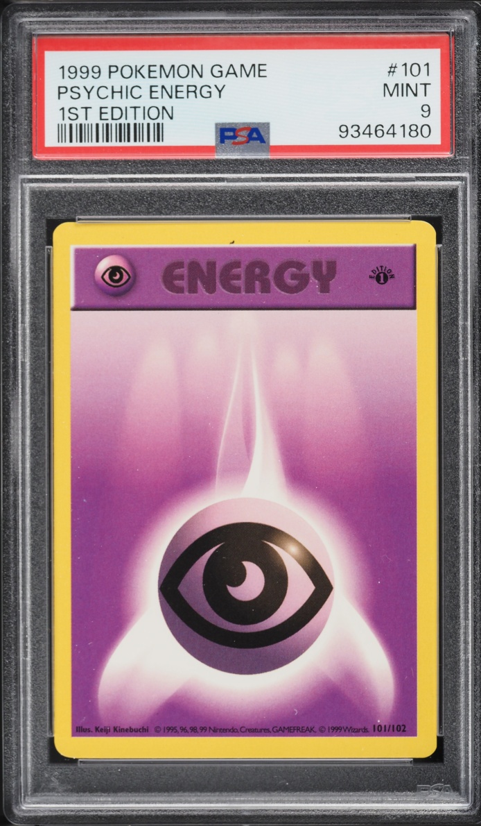 1999 Pokemon Base Set Shadowless 1st Edition Psychic Energy #101 PSA 9 MINT