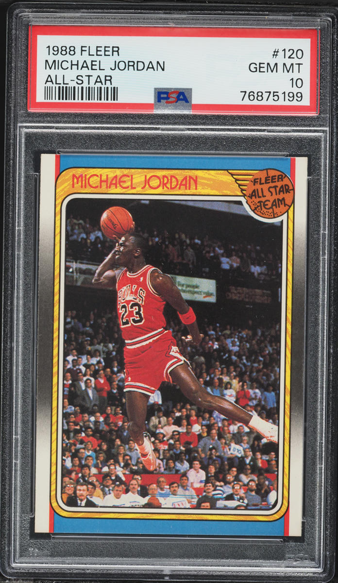 1988 Fleer Basketball Michael Jordan ALL STAR #120 PSA 10 GEM MINT