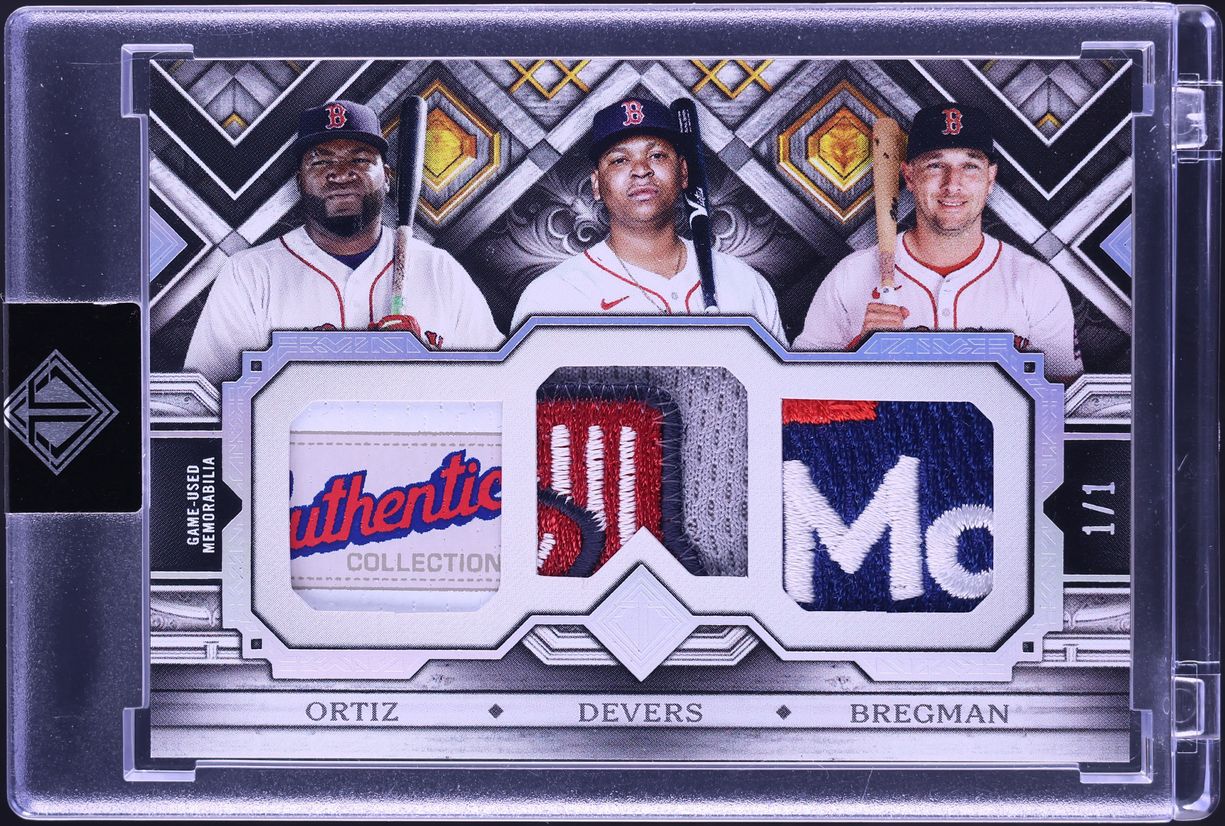 2025 Topps Transcendent Collection Triple Platinum Ortiz Devers Bregman PATCH 1/1 #TCTP-ODB