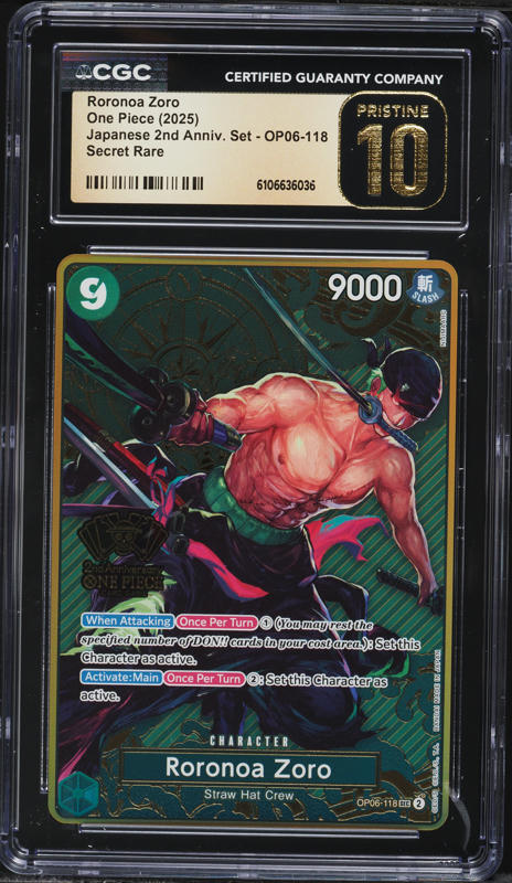 2024 One Piece Promo Pre-Release Winner Roronoa Zoro #P-045 PSA 10