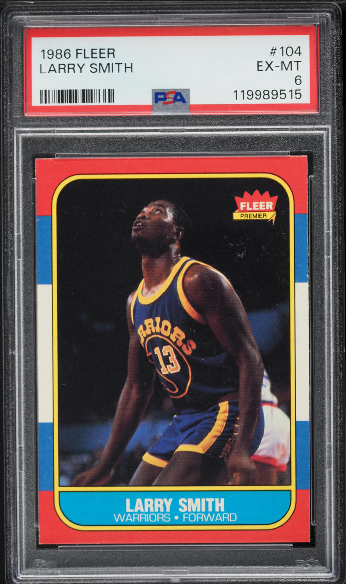 1986 Fleer Basketball Larry Smith #104 PSA 6 EXMT