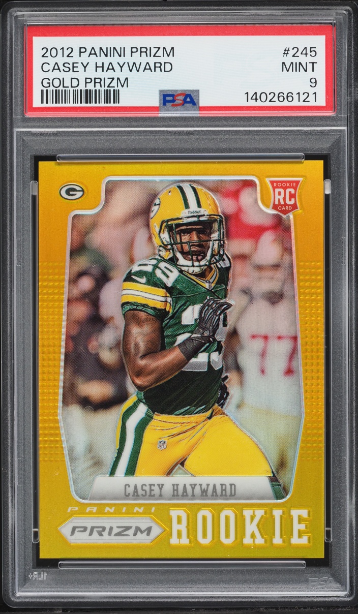 2012 Panini Prizm Gold Casey Hayward ROOKIE /10 #245 PSA 9 MINT
