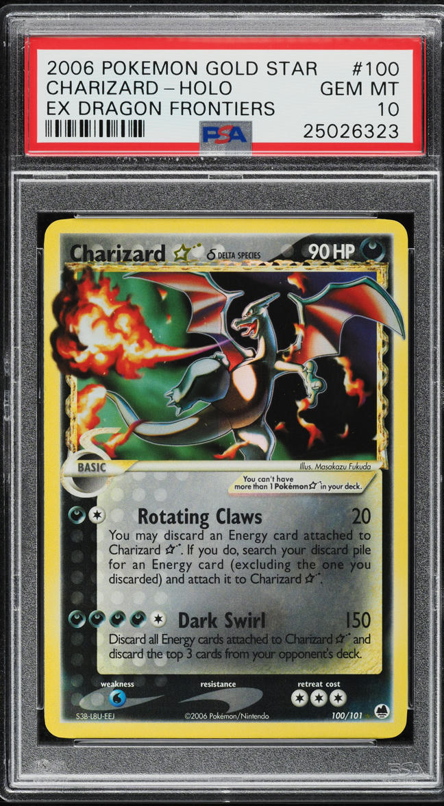 2003 Pokemon EX Dragon Frontiers Holo Charizard Gold Star #100 PSA 10 GEM MINT