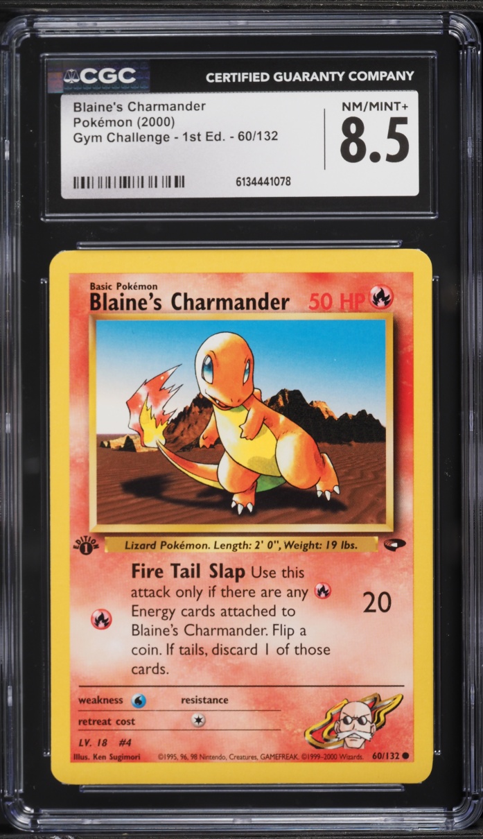 2000 Pokemon Gym Challenge 1st Edition Blaine's Charmander #60 CGC 8.5 NM-MT+