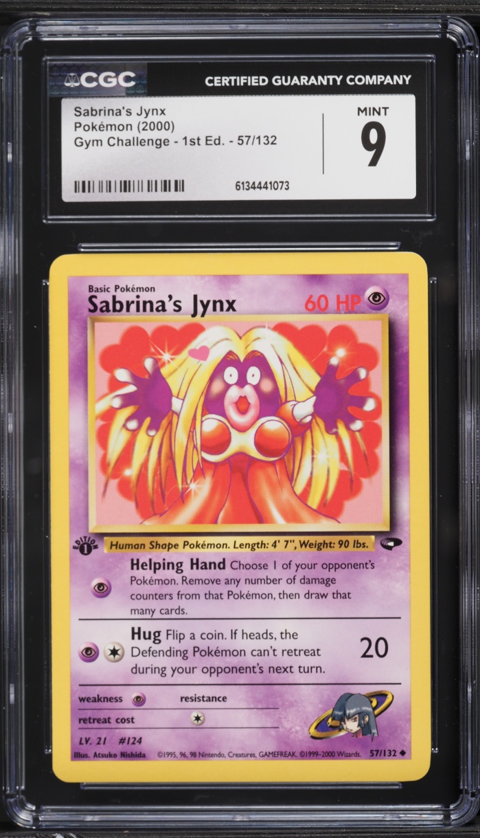 2000 Pokemon Gym Challenge 1st Edition Sabrina's Jynx #57 CGC 9 MINT