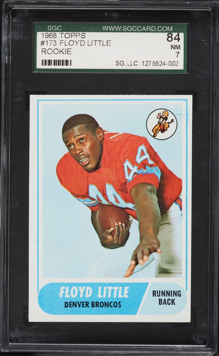1968 Topps Football Floyd Little ROOKIE #173 SGC 7 NRMT