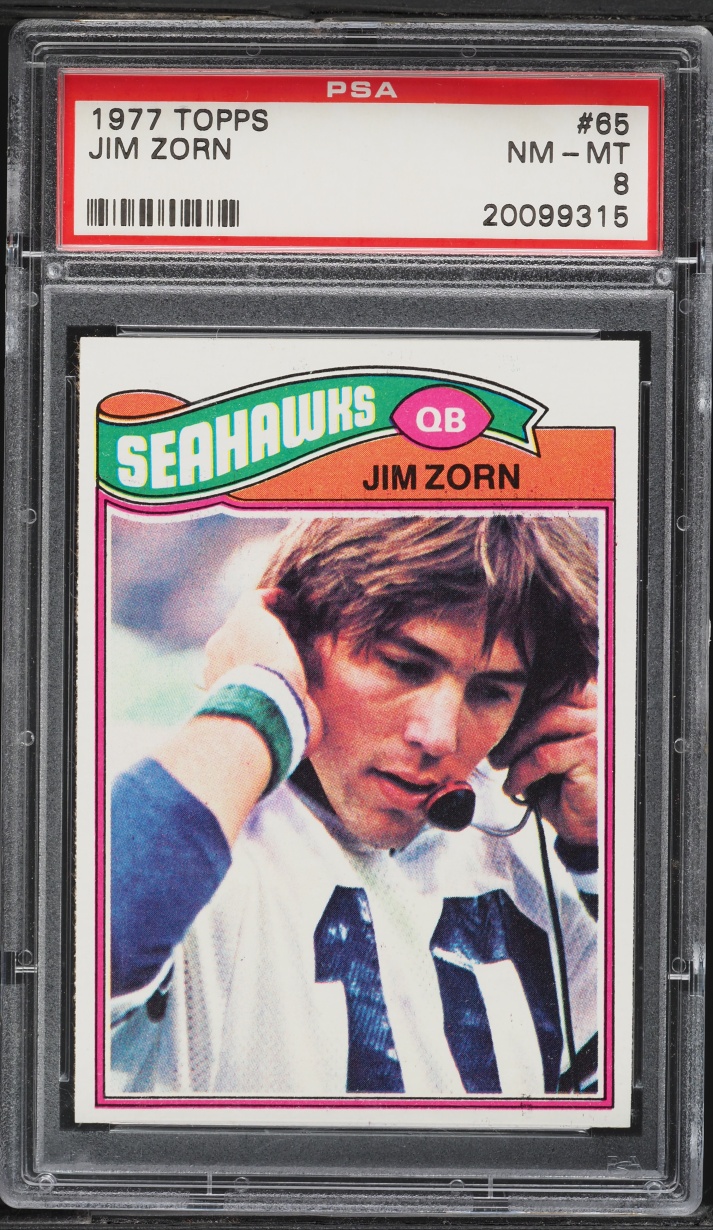 1977 Topps Football Jim Zorn ROOKIE #65 PSA 8 NM-MT