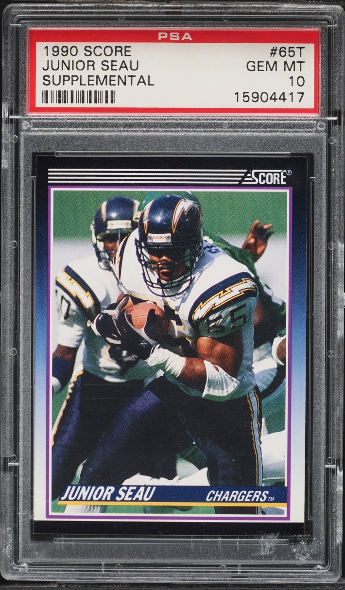1990 Score Supplemental Junior Seau ROOKIE #65T PSA 10 GEM MINT
