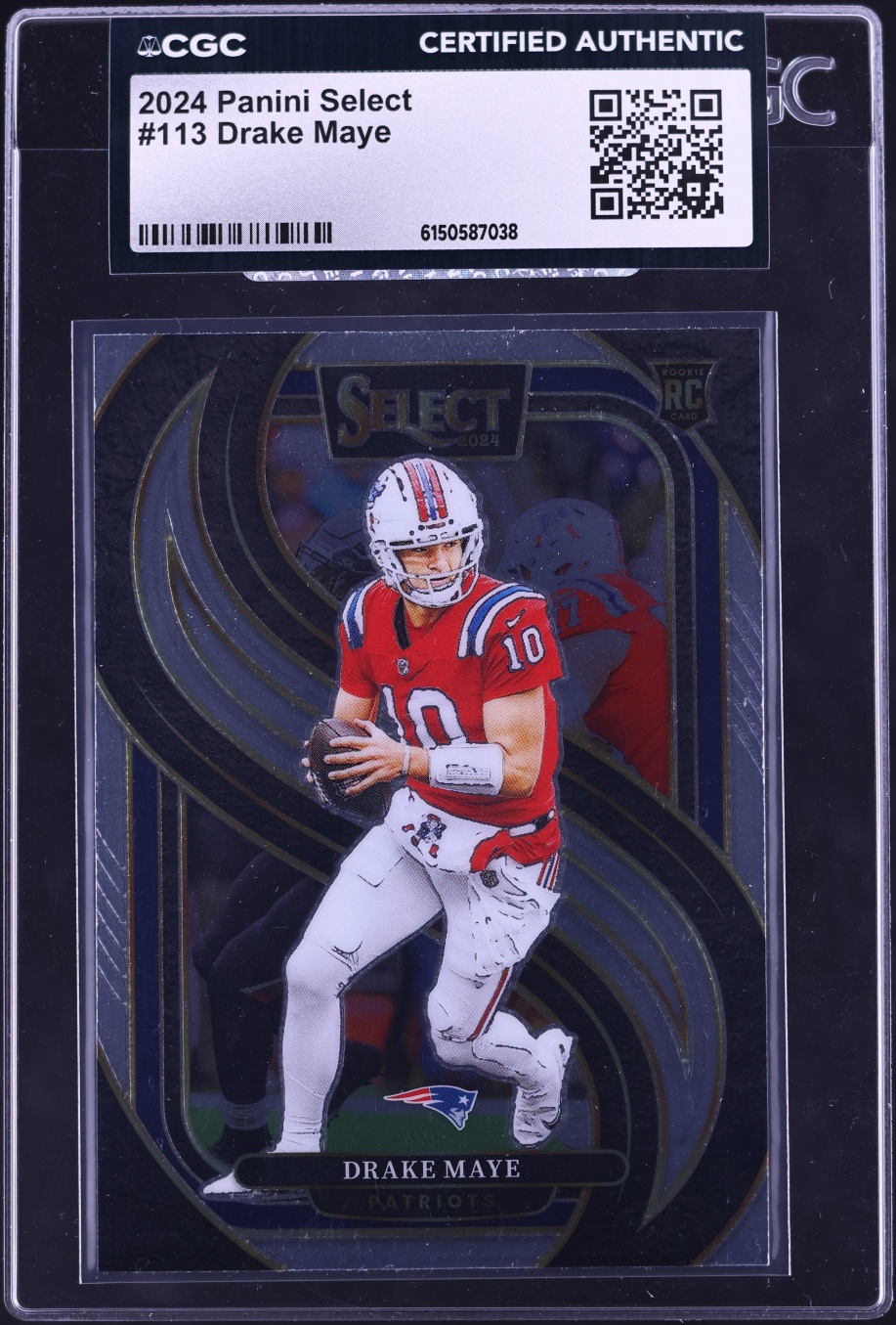 2024 Select Premier Level Drake Maye ROOKIE #113 CGC AUTH