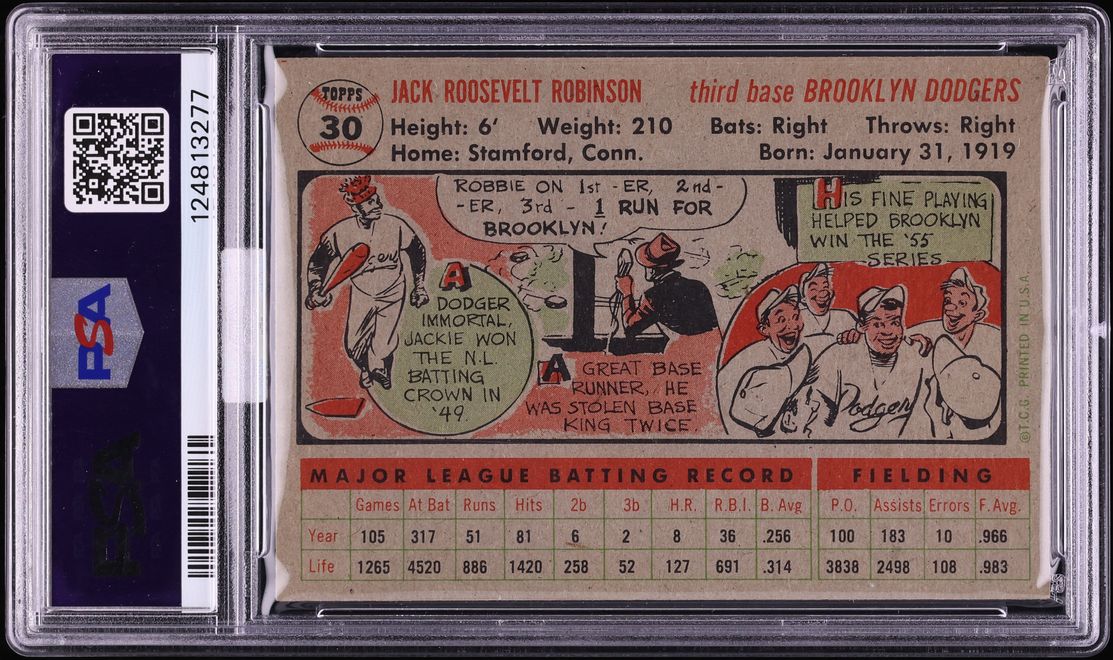 1956 Topps Jackie Robinson #30 PSA 5.5 EX+