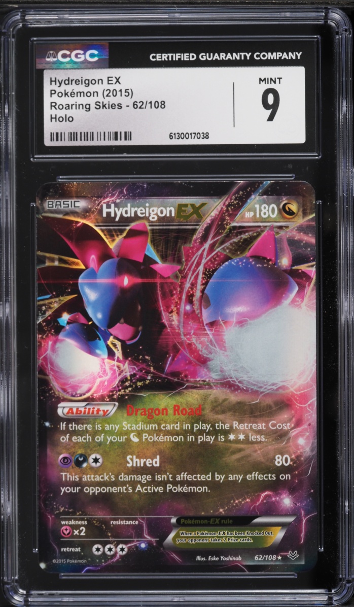 2015 Pokemon XY Roaring Skies Holo Hydreigon EX #62 CGC 9 MINT