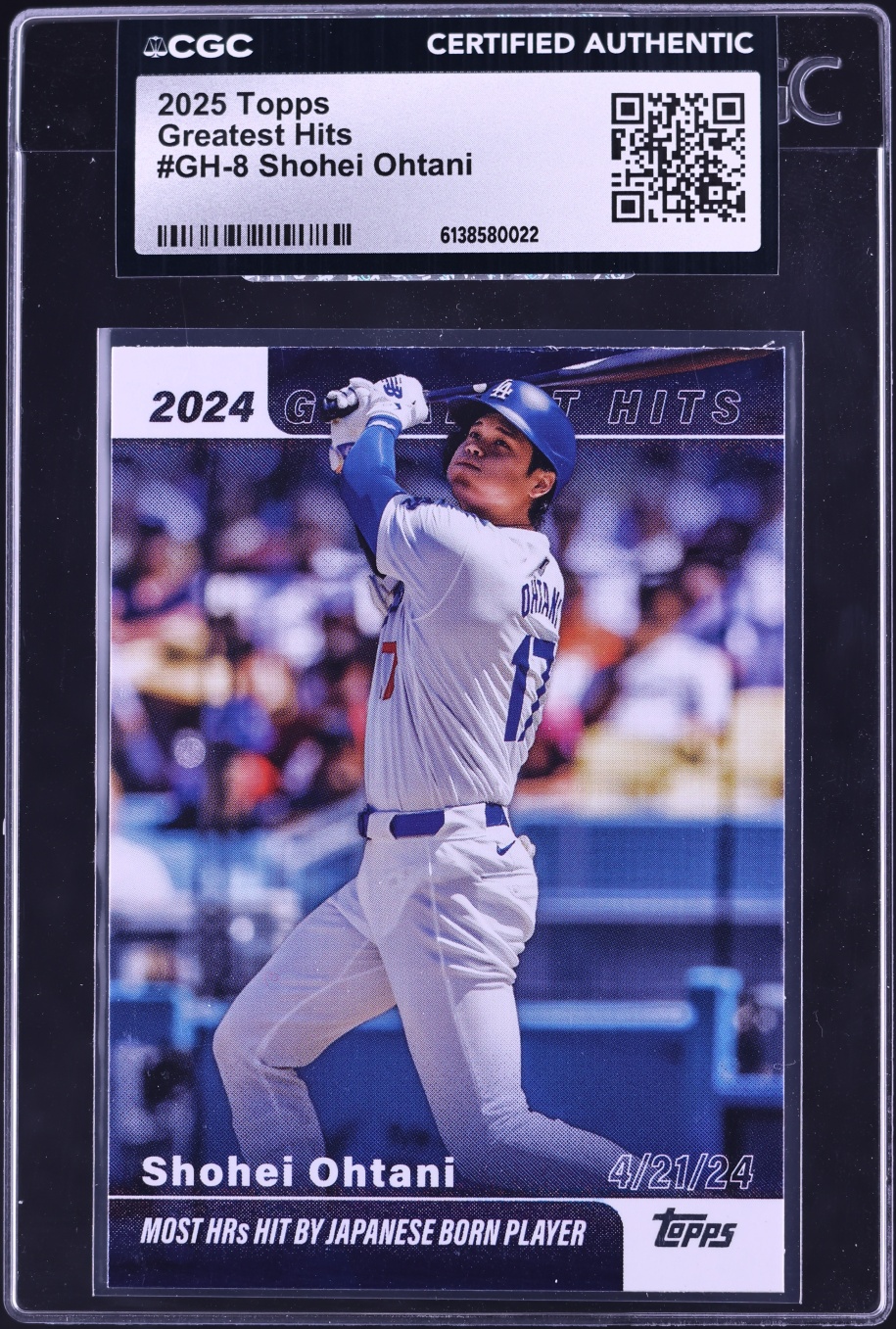 2025 Topps Greatest Hits Shohei Ohtani #GH-8 CGC AUTH