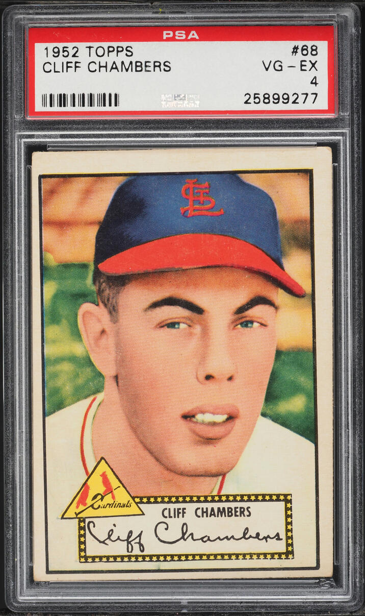 1952 Topps Cliff Chambers #68 PSA 4 VGEX