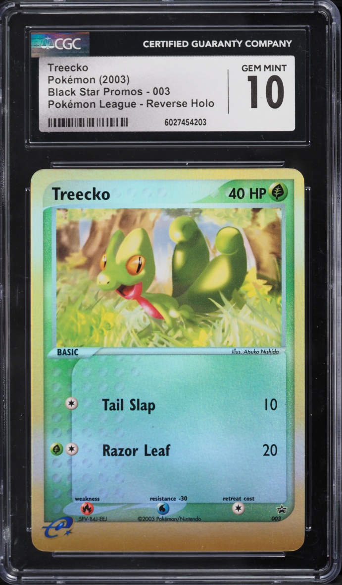 2003 Pokemon League Black Star Promo Reverse Holo Treecko #3 CGC 10 GEM MINT