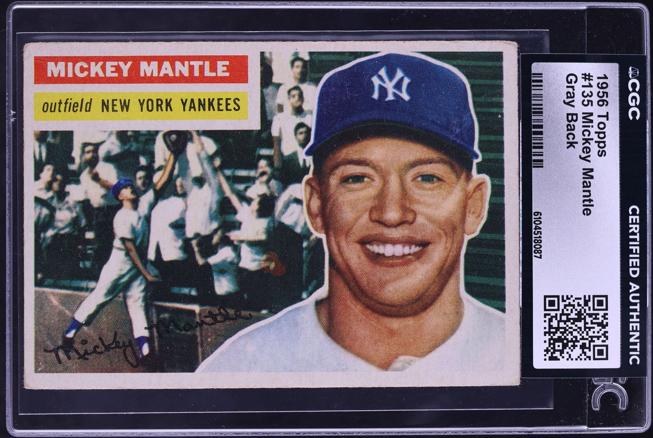 1956 Topps Mickey Mantle #135 CGC AUTH