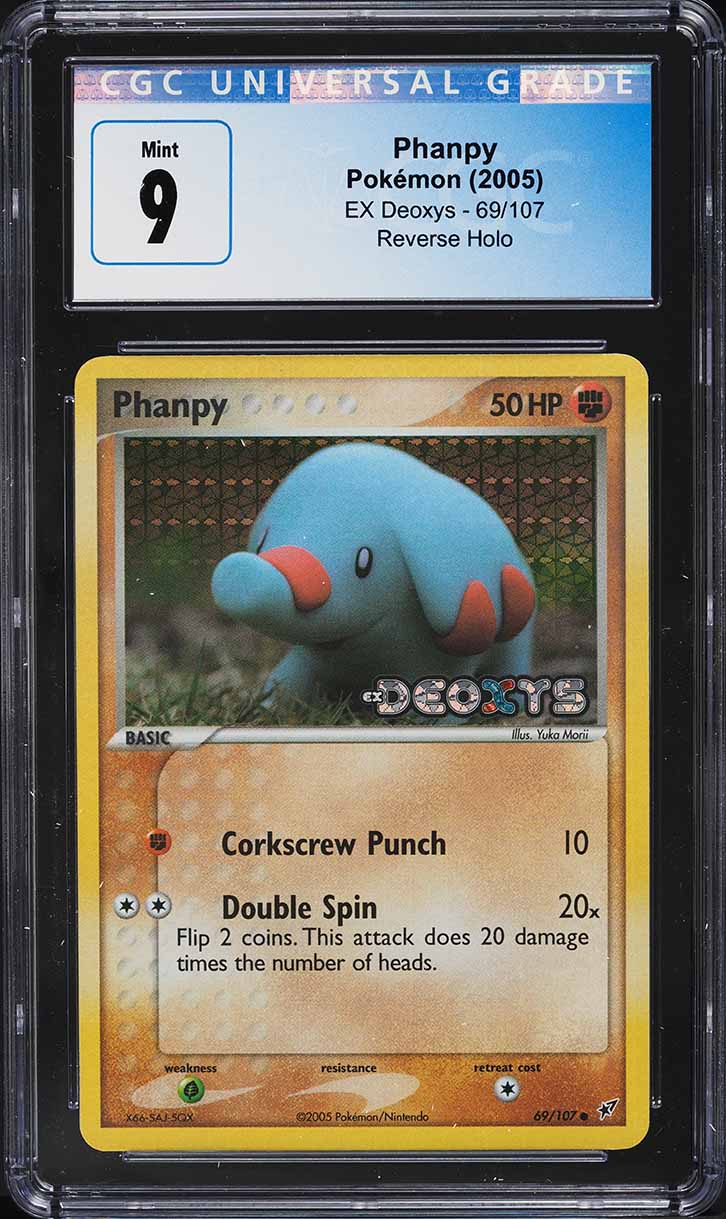 2005 Pokemon EX Deoxys Reverse Holo Phanpy #69 CGC 9 MINT