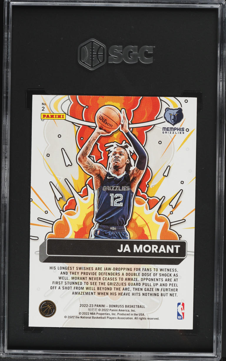 2022 Donruss Bomb Squad! Ja Morant #2 SGC 9.5 MINT+