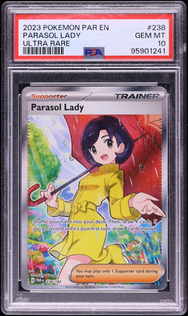 2023 Pokemon Scarlet & Violet Paradox Rift Full Art Parasol Lady #238 PSA 10 GEM MINT