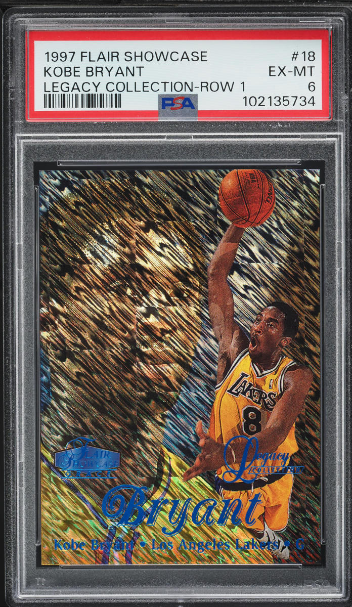 97-98 frair showcase Kobe Bryant Row1〜3 1997 Flair Showcase Kobe Bryant (ROW 3) PSA 8 NM-MT 2nd Year