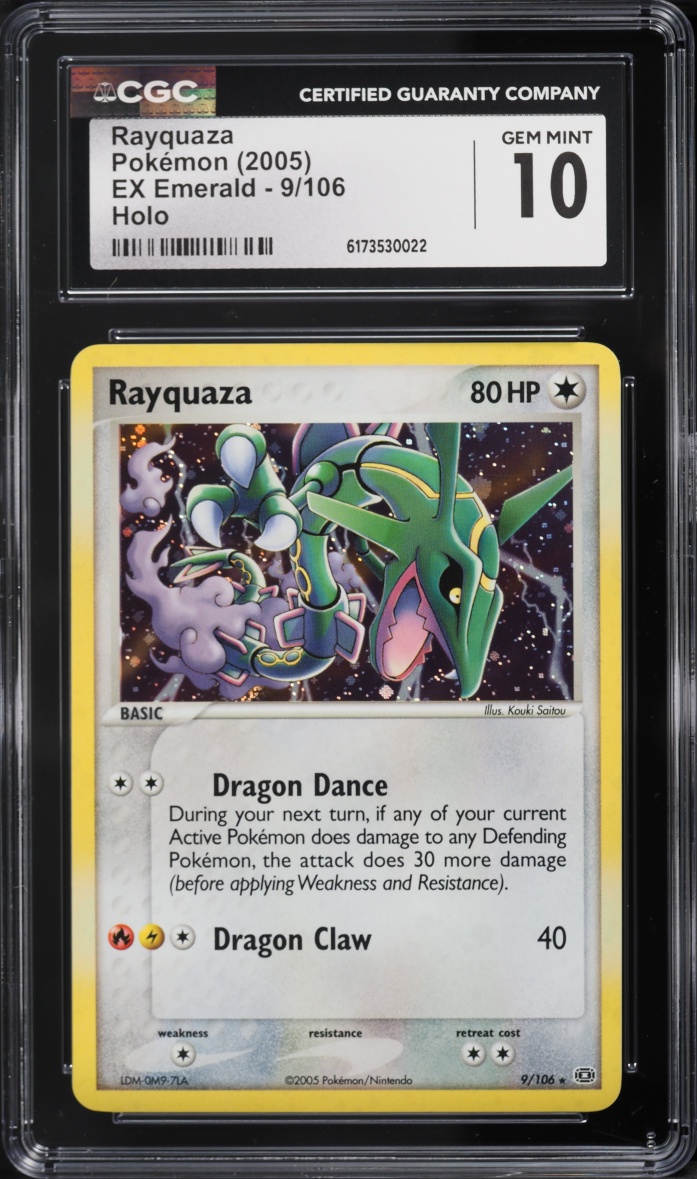 2005 Pokemon EX Emerald Holo Rayquaza #9 CGC 10 GEM MINT