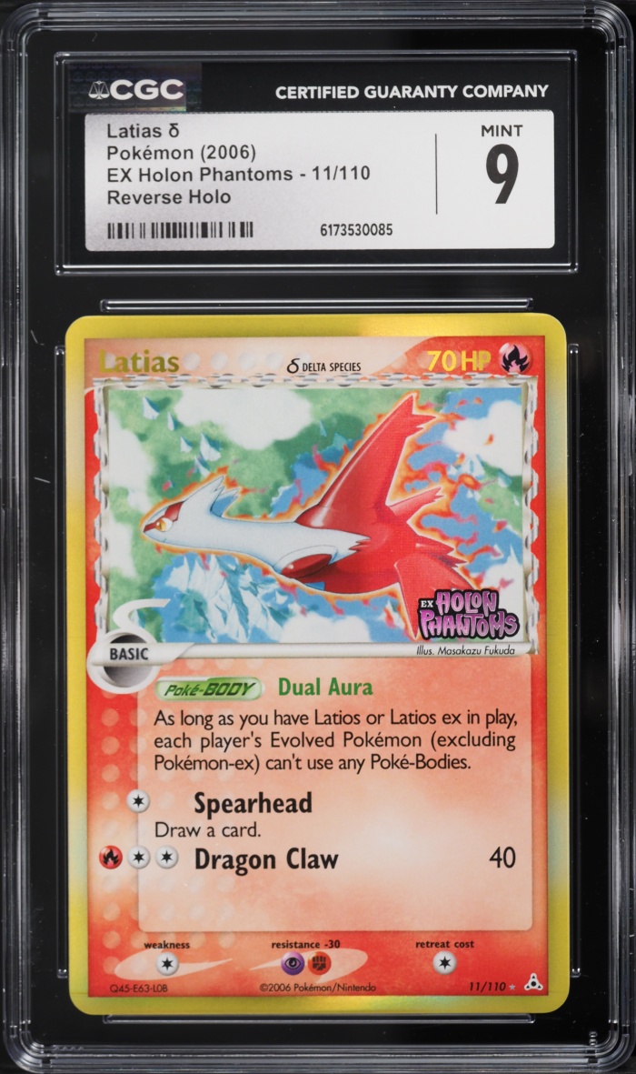 2006 Pokemon EX Holon Phantoms Reverse Holo Latias #11 CGC 9 MINT