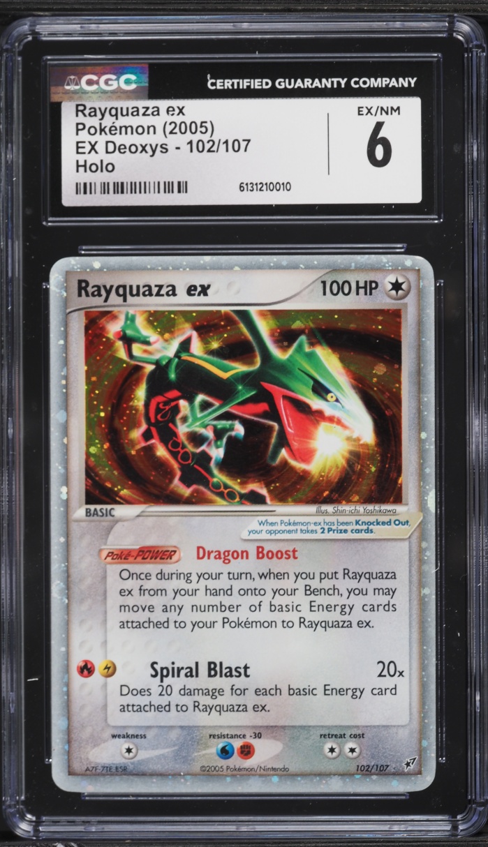 2005 Pokemon EX Deoxys Holo Rayquaza ex #102 CGC 6 EXMT