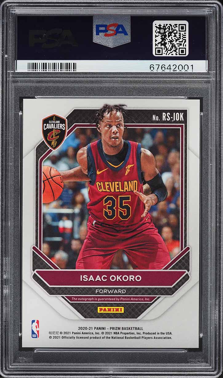 2020 Panini Prizm Signatures Isaac Okoro ROOKIE AUTO #RS-IOK PSA