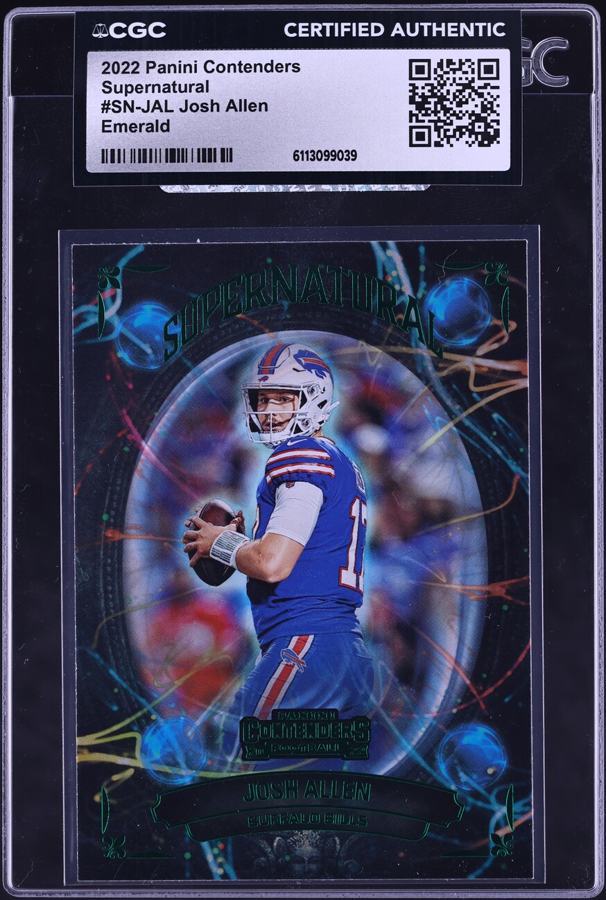2022 Panini Contenders Supernatural Emerald Josh Allen #SN-JAL CGC AUTH