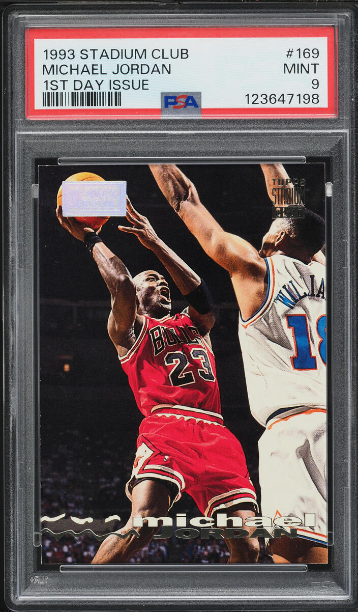 1993 Stadium Club 1st Day Issue Michael Jordan #169 PSA 9 MINT - Photo 1