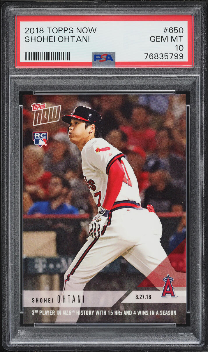 2018 Topps Now Shohei Ohtani ROOKIE #650 PSA 10 GEM MINT - Photo 1
