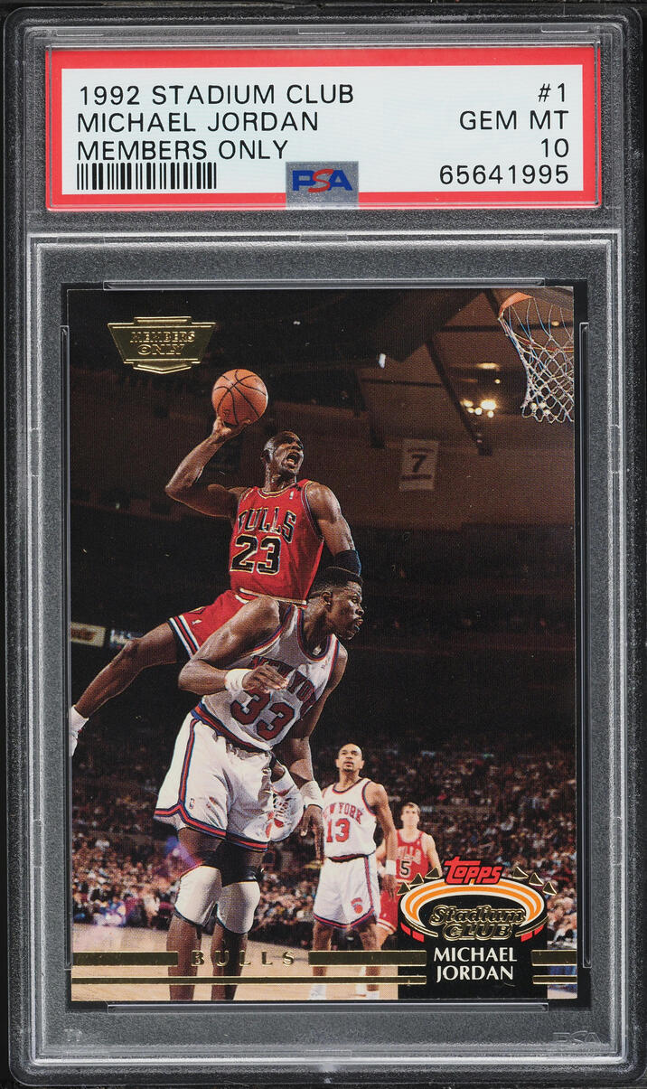 1992 Stadium Club Members Only Michael Jordan #1 PSA 10 GEM MINT - Photo 1