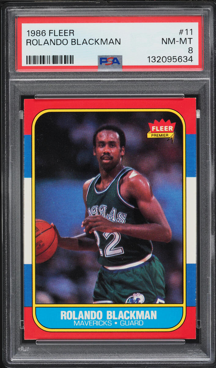 1986 Fleer Basketball Rolando Blackman #11 PSA 8 NM-MT - Photo 1