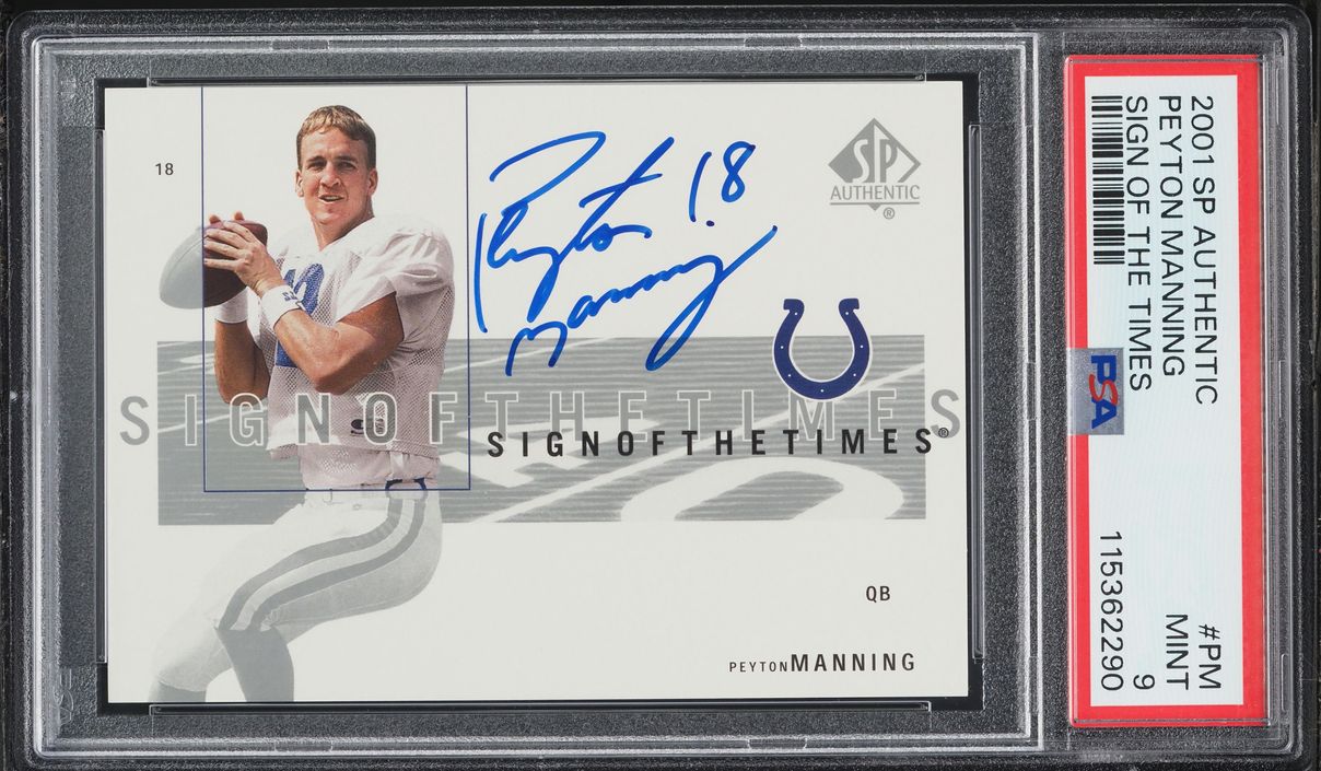 2001 SP Authentic Sign Of The Times Peyton Manning AUTO #PM PSA 9 MINT - Photo 1