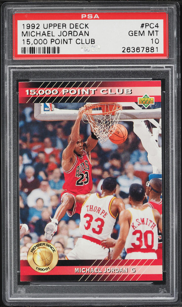 1992 Upper Deck 15,000 Point Club Michael Jordan #PC4 PSA 10 GEM MINT - Photo 1