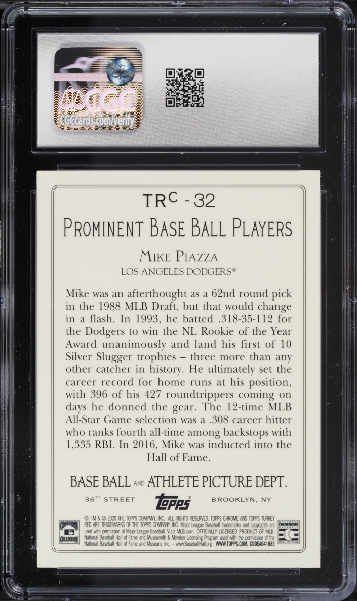 2020 Topps Chrome Update Turkey Red Mike Piazza #TRC-32 CGC 9 MINT
